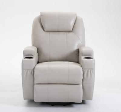 China Professional Custom Salon Comfortable Air Leather Power Lift Recliner Chair Extendable With Massage for sale