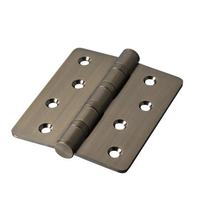 China Modern Radius Square Corner Butt Residential Door Hinge Polished Gold Plated Brass Hinge for sale