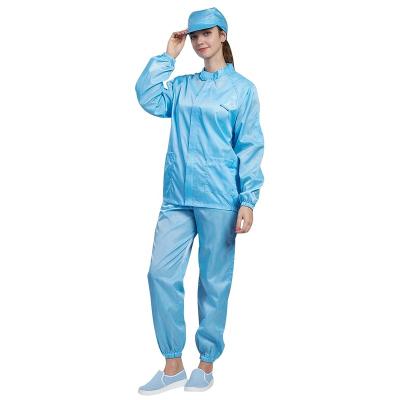 China Anti-Static Conductive Anti-Static Garment Antistatic Fiber Overcoat ESD Cleanroom Unisex Safty Suit for sale