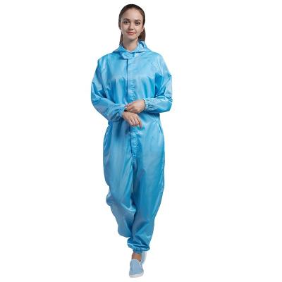 China Cheap factory safety antistatic working cleanroom antistatic coveralls for construction workers niform for sale