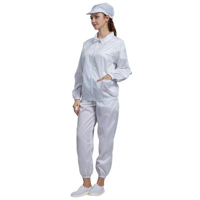 China Anti-static suit long sleeve cleanroom t-shirt and pants cleanroom workwear hooded garment for sale