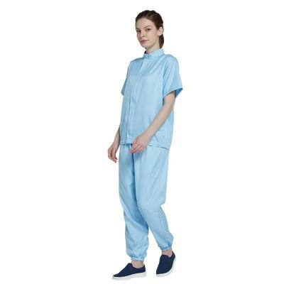 China Anti-static work clothes for ladies food factory cleanroom overalls worker uniforms custom food drink for sale