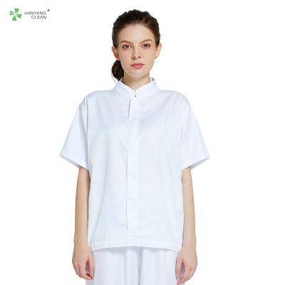 China 100%Polyester Fiber Hot Sale White Color Food Processing Uniform For Frozen Food Meats Oil Fats Edible Seafood Juices Fruit Vegetable Bread Cakes for sale