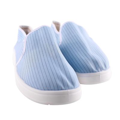 China PU esd stripe clean room anti-static anti-static canvas safety shoes for cleanroom for sale