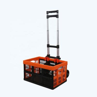 China Tools foldable cart plastic box metal shopping cart for sale