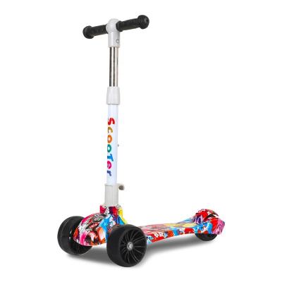 China 2021 Wholesale Kid Baby Scooter For Nadle Kids 3 Wheel Ride On Car Cheap Kids Children Scooter For Sale With Music 3 In 1 503 for sale