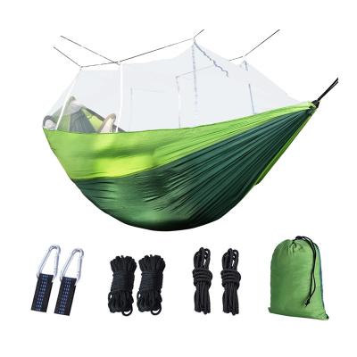 China 350KG Capacity Custom Hammock Outdoor Travel Hammock Fast Portable LOW MOQ Hammock Low Price With Mosquito Net for sale