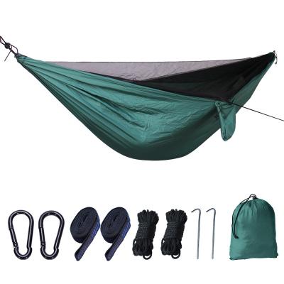 China 350KG Capacity Custom Portable Hammock Travel Hammock Fast Delivery Low MOQ Outdoor Hammock Low Price With Mosquito Net for sale