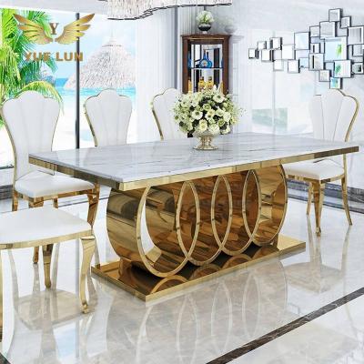 China Foshan furniture dining set modern marble dining table set dinner table modern marble dining tables for sale for sale