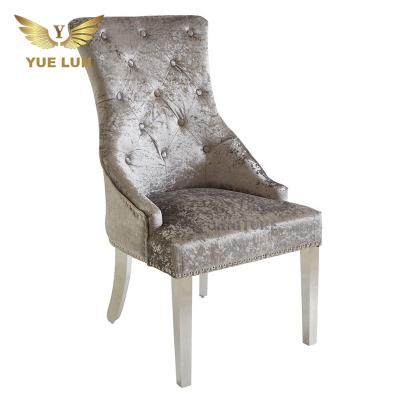 China Factory Price Hiqh Quality Event Wedding Metal Tufted Hot Selling Chameleon Dining Chair Restaurant Furniture for sale