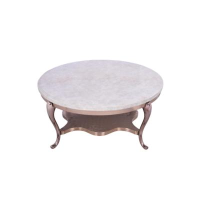 China Stainless steel luxury modern round center table modern low living room coffee table for living room for sale