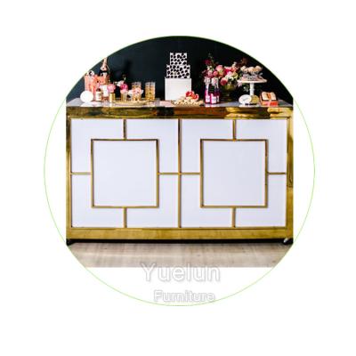 China European Design Popular Acrylic Gold Stainless Steel Portable Bar Counter Eco - Friendly for sale