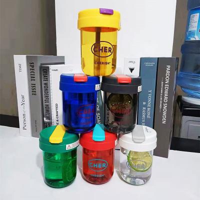 China 300ml Viable Straw Water Bottle For Children Drinking Plastic BPA Free for sale