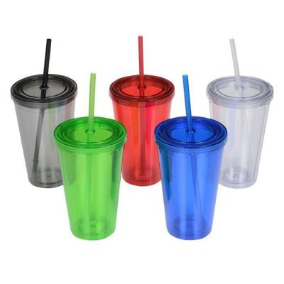 China 480ml Straw Straight Cup Bpa Sustainable Plastic Free Water Bottle Custom Logo And Color for sale