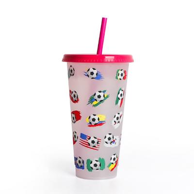 China 700ml Sustainable Double Wall Custom Color Straw Cup Pearl Milk Tea Plastic Water Bottle And Logo for sale