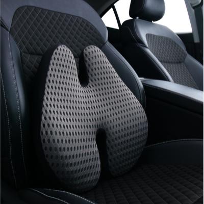 China Memory Ventilated Mesh Fabric Car Seat Back Support Lumbar Support Pillow For Office for sale