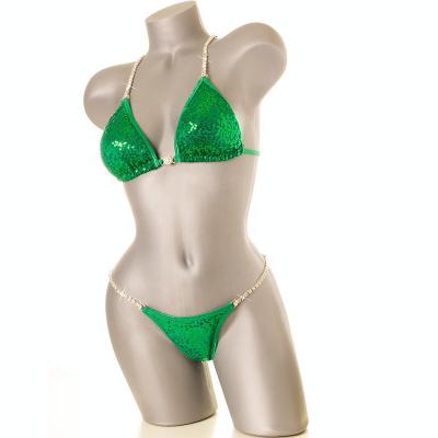 China New NPC Ifbb Competition Bikini Holographic Sequins Bikini S for sale