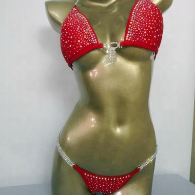 China Bikini Teal Crystal Connectors Figure Competition Bikini S for sale