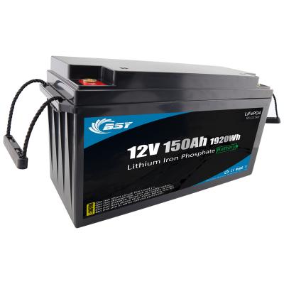 China 10 years lifepo4 battery lifepo4 battery 12v 12.8v 150ah deep cycle solar battery BSY12V150Ah for sale