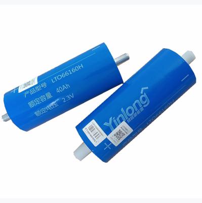 China High quality long cycle life 2.3v lto battery 40ah lithium titanate battery price 66160 2.3V 40Ah lto battery for sale