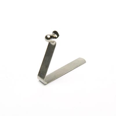 China Apartment ; Leaf ; Custom Spring Loaded Plate Hongsheng Metal Stainless Steel V Shape Lock Clip for sale