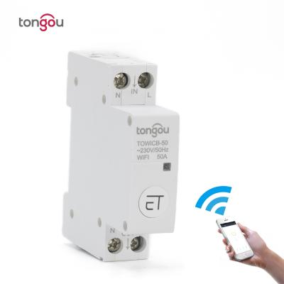 China TOWICB WiFi Smart Circuit Breaker 1P+N 32A remote control by eWeLink Smart MCB TOWICB APP for sale