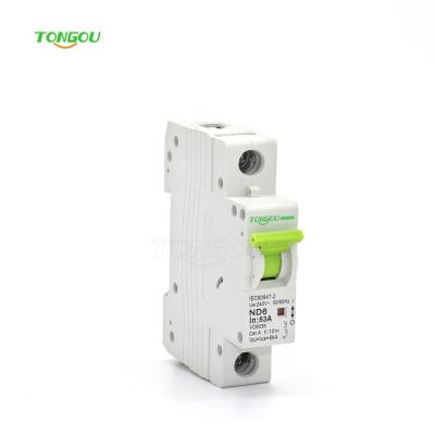 China TONGOU Brand 1-100A MCB Circuit Breaker With CE CB Certificate 1P 10A 3-6KA for sale