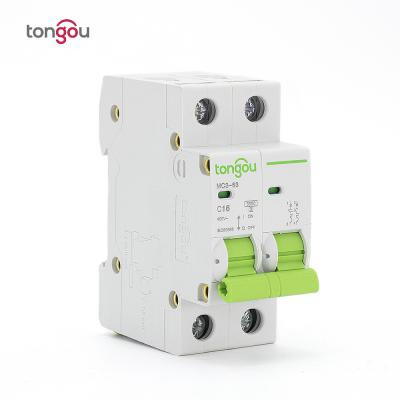 China The new type high quality imported material 2P 16A MCB electrical miniature circuit breaker good quality for sale