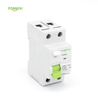 China Good Material High Quality Imported RCCB 25A 40A 63A 2P 4P 30mA 100mA 300mA Residual Current Circuit Breaker for sale