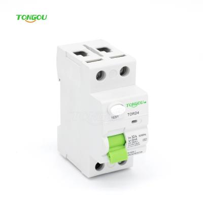 China The high quality imported residual current circuit breaker 30mA 2P 32A ELCB of 230V 400V material rcd elcb rcbo device for sale