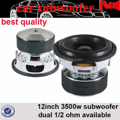 China Car bass subwoofer high spl 3500w RMS powered subwoofer with white aluminum basket 4ohm competition subwoofer for sale