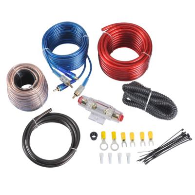 China JLD 10GA Amp Car Audio Wiring Kit Speaker Power Funicular Amplifier Wiring Harness Kit for sale