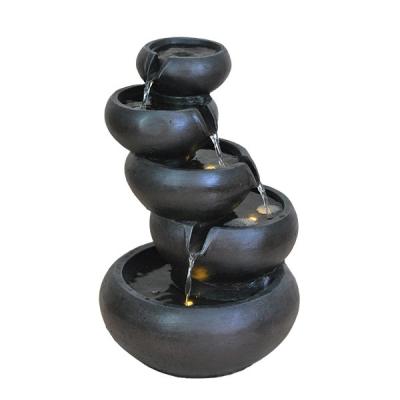 China Modern resin waterfalls polyresin table top artificial fountains for sale for sale