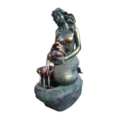 China CLASSIC Polyresin Garden Statue Mermaid Fountains for sale