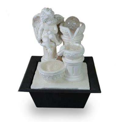 China Hot Sale Small Angel Indoor Tabletop Water Fountain from Europe for sale