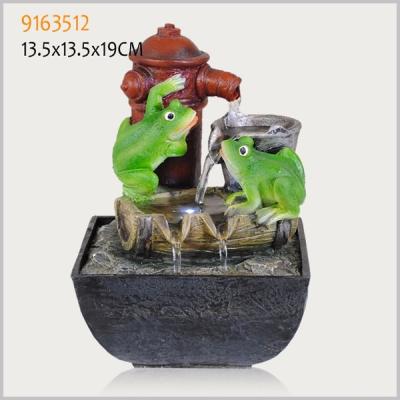 China Small Ornamental Animal Frog Tabletop Craft Fountains Europe Water Fountains Ornamental Water Fountains for sale