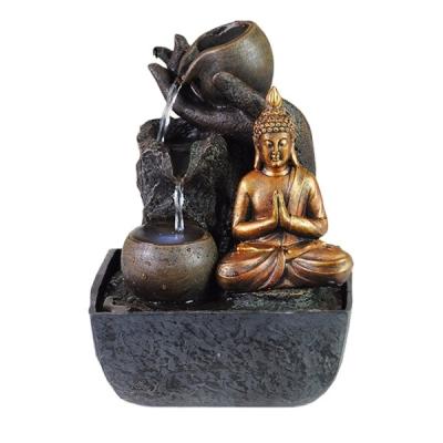 China High Quality Europe Buddha Garden Fountain Led Water Feature Indoor Buddha Fountains for sale