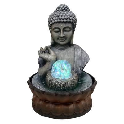 China Europe Desktop Fountain Sculpture Buddha Fountain For Zen Garden Buddha Statue for sale