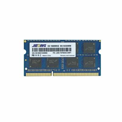 China Blue SODIMM Low Price 8GB RAM DDR3 1600MHz 1GX4 CCE SODIMM CL11 1.35V Non Memory Bank For Notebook RAM Memory for sale