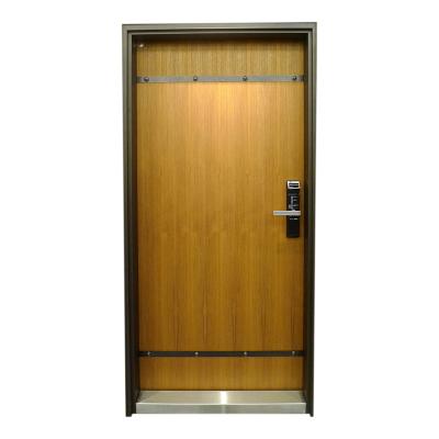 China Null Sound Insulation Luxury Entry Door Teak Wood Steel Brush Entrance Soundproof Door for sale