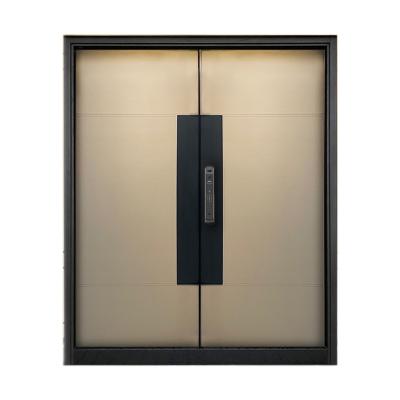 China Null Kyoto-Top Quality Durable Exterior Doors Delicate Leather Texture Double-Door Entry Door for sale