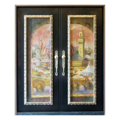 China Null H4 Florence-Made In Taiwan Exclusive Technology Embeds Authentic Oil Paintings Into The Facade For Front Entry Doors for sale