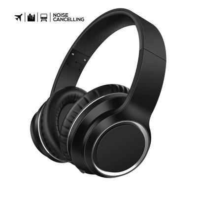 China Nose Canceled Custom Wireless Earphone Active Noise Canceling Headphone Super Bass ANC Foldable Headset for sale