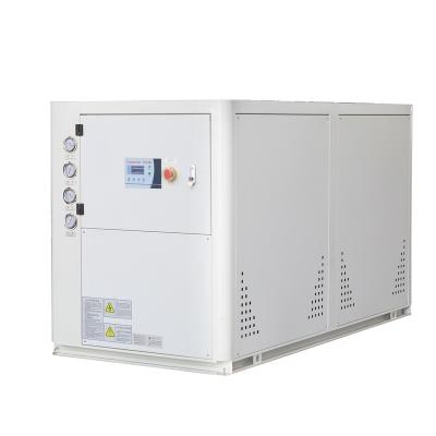 China Food processing everything from beer and beverage foodstuffs in an industrial chiller water cooled chiller with water tank and water pump for sale