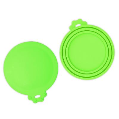 China Non Spill XMZJ Food Grade 100% Durable Reusable 3 in 1 Silicone Cover Storage Container Lids Cat Dog Pet Food Can for sale