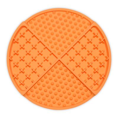 China XMZJ Wholesale Hot New Design Amazon Distraction Round Shape Food Grade Silicone Durable Feeding Dog Lick Mat Mat for sale