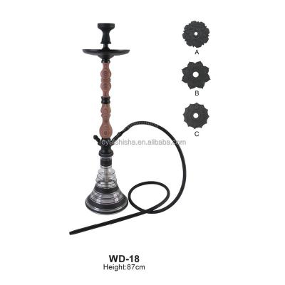 China New Design 2019 Newest Wholesale Glass Shisha Hookah Germany Royal Wooden Hookah for sale