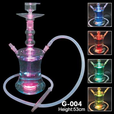 China Clear Glass With BATIA Brand Full Led Clear Glass Shisha Hookah Led Light And Remote Control With Battery for sale