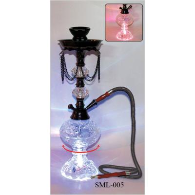 China Replaceable Crystal Stem Hot Nargile Great Quality Glass Battery Hookah for sale