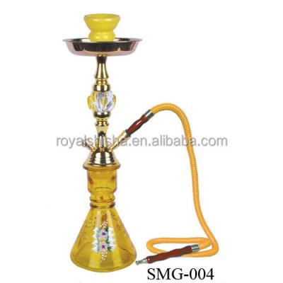 China Glass Vase One Medium Gold Hookah Custom Wholesale Art Class China Shisha Bohemia Crysart Babilon Batia for sale